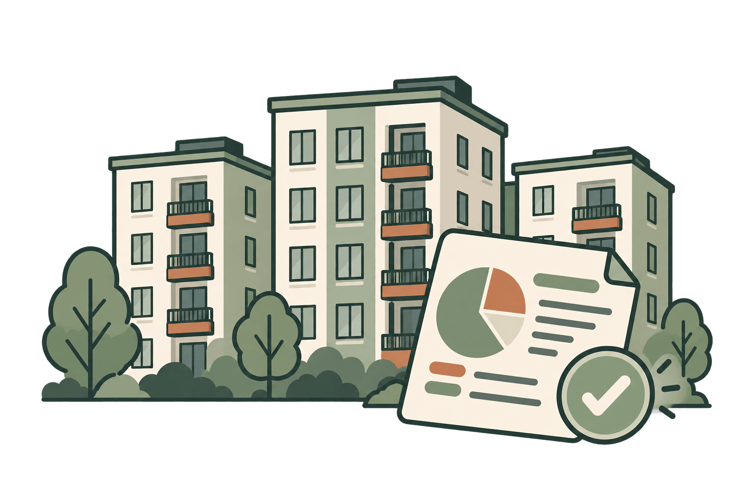 Multifamily buildings with a maintenance cost report